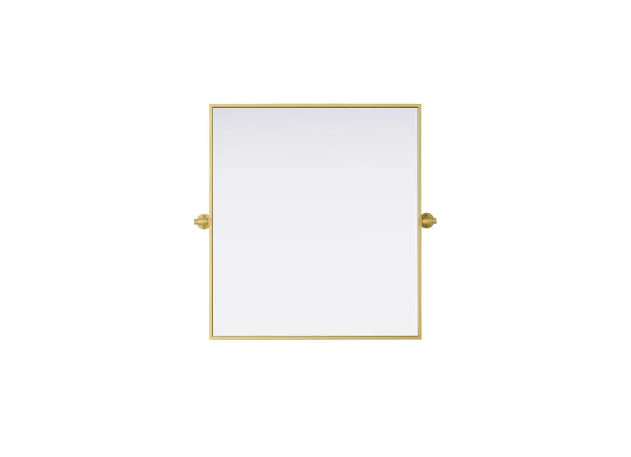 Amoura Pivot Mirror in Brass - Image 1