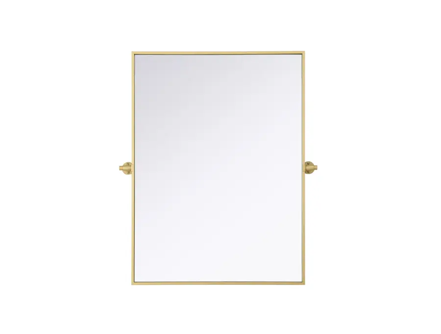 Amoura Pivot Mirror in Brass - Image 1