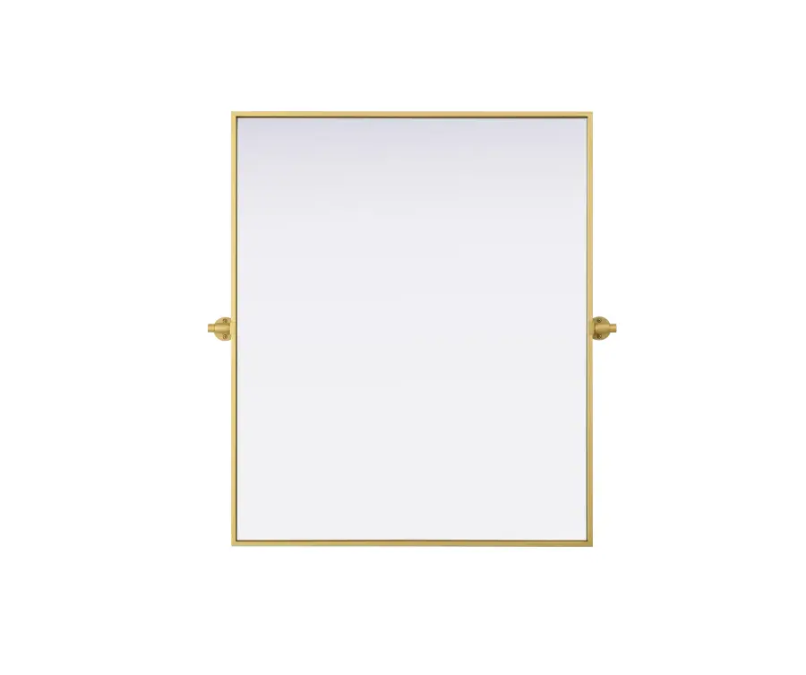 Amoura 30" x 36" Pivot Mirror in Brass - Image 1