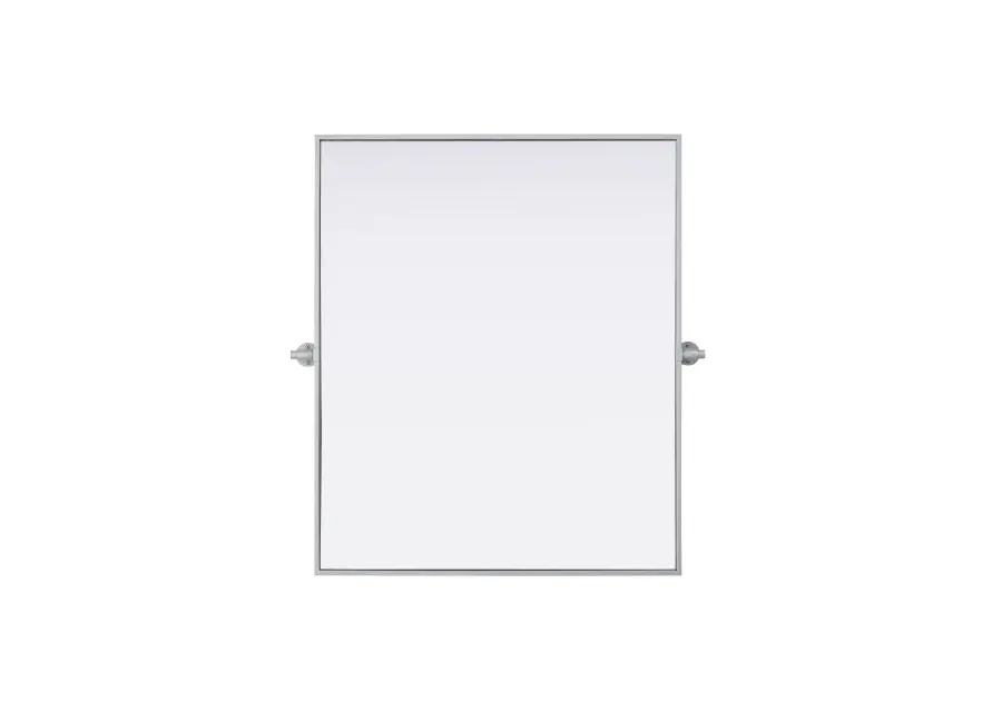 Amoura 30" x 36" Pivot Mirror in Silver - Image 1