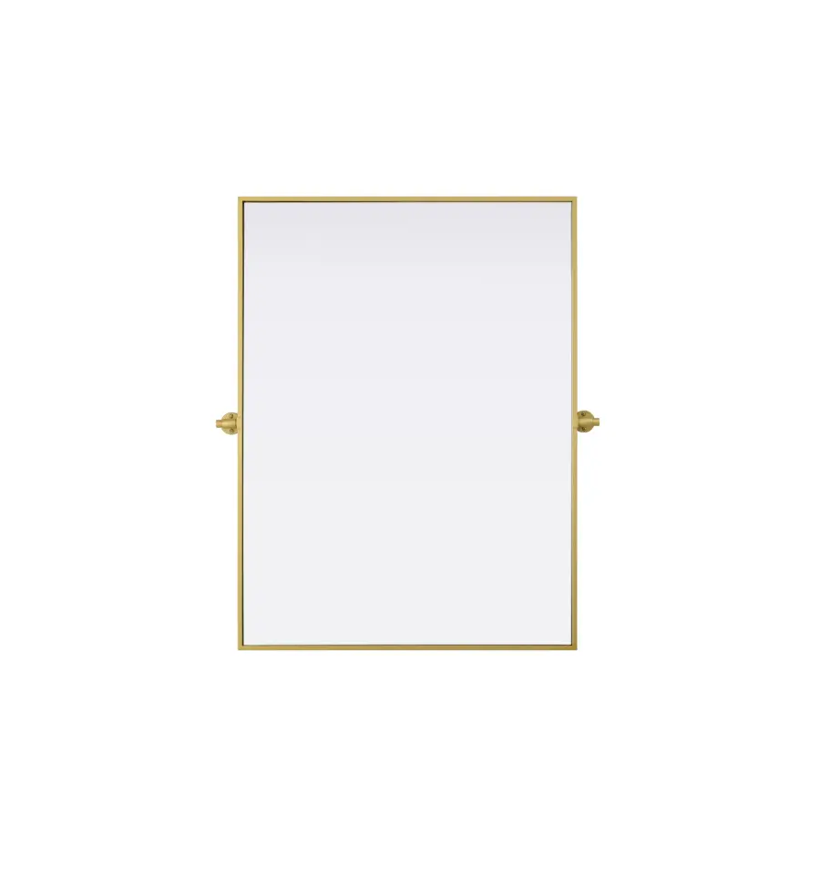 Amoura Pivot Mirror in Brass - Image 1