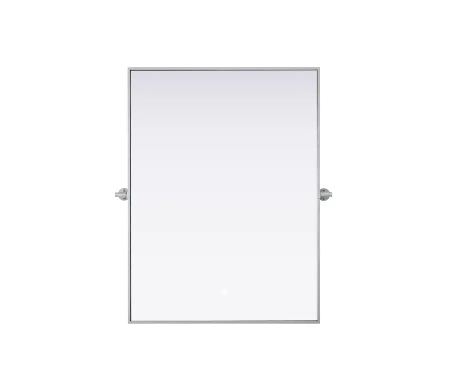 Amoura 40" x 30" Pivot Mirror in Silver - Image 1