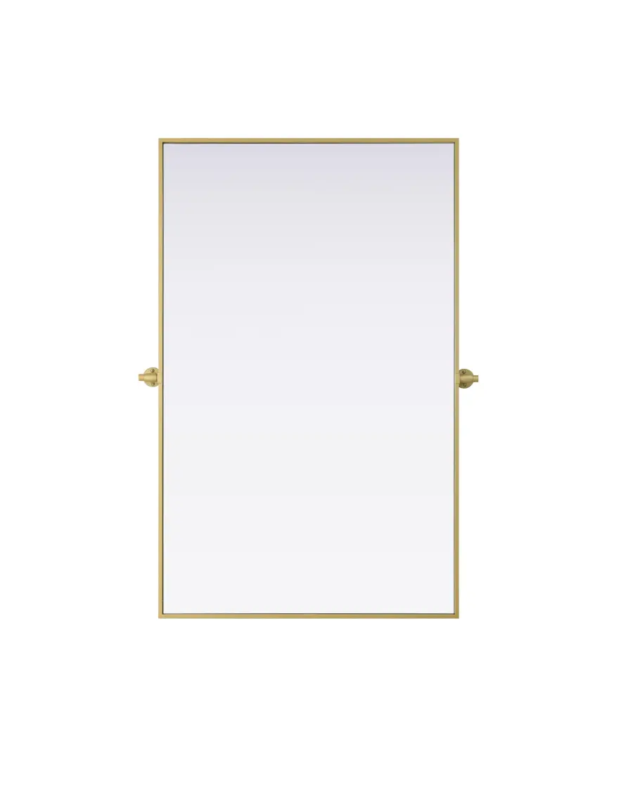 Amoura 48" x 30" Pivot Mirror in Brass - Image 1