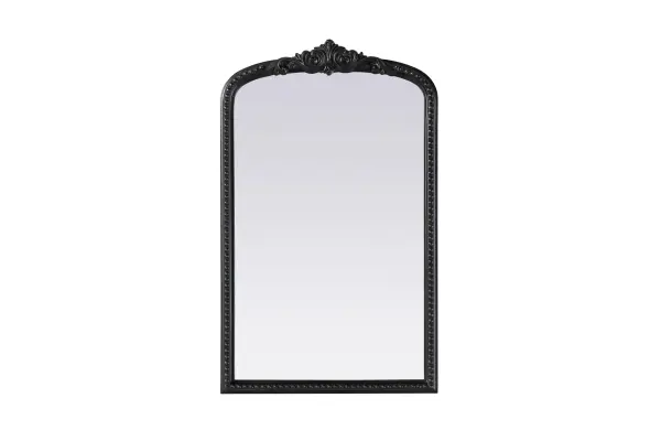Bring classic charm and vintage character to your home with this arched wall mirror in a distressed vintage bronze finish. The hand-painted frame showcases ornate scroll and floral detailing, creating a refined, old-world aesthetic. Crafted from resin with an MDF backing board, this mirror is lightweight yet durable. Designed for vertical hanging only, it includes a metal inset hanger for easy installation (hardware not included). Whether placed above a fireplace mantel, in an entryway, or as an accent piece in a living room, this mirror enhances the space with its architectural beauty. Available in multiple sizes and an alternative antique brass finish, it is a versatile addition to classic, vintage, or French-inspired interiors. Collection: Naomi Rooms: entry way, living room, dining room, bedroom, office Finish: Vintage Bronze Width: 22.00" Height: 36.00" Weight: 16.00 lb Material: Resin Country of Origin: Vietnam Manufacturer Warranty: 1 year limited
