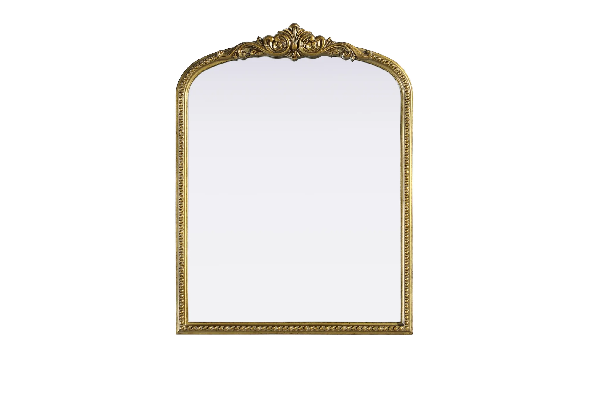 Naomi Arched Wall Mirror in Antique Brass