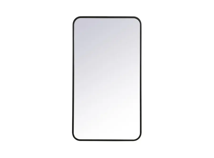 Evermore Round Mirror in Black