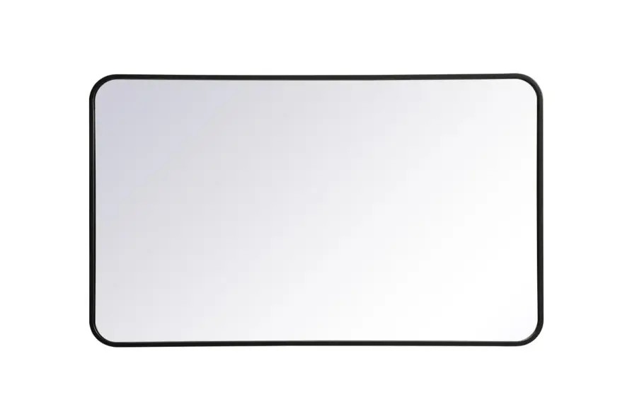 Evermore 24" x 40" Rounded Rectangle Mirror in Black