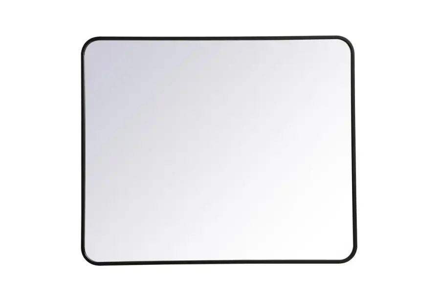 Evermore Round Mirror in Black