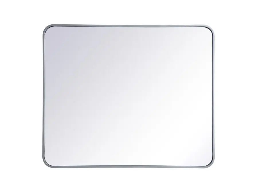 Evermore Round Mirror in Silver