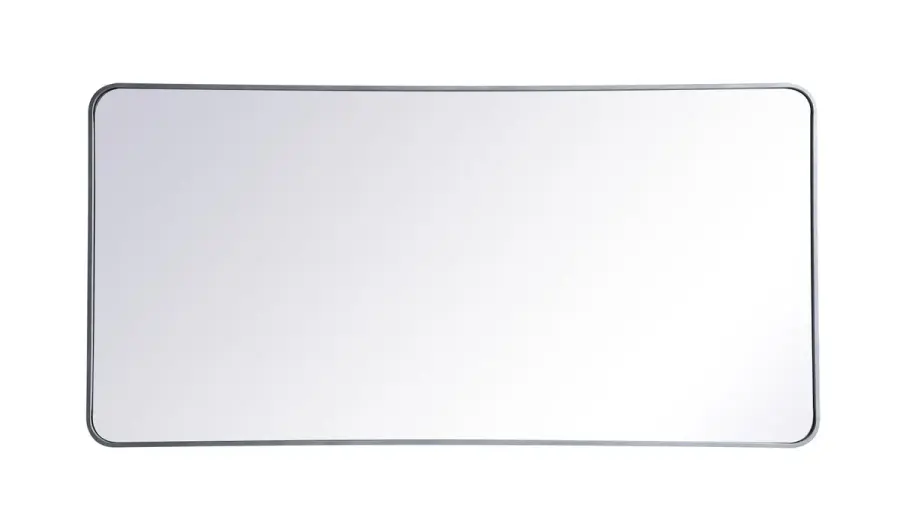 Evermore Silver Round Mirror - 30" x 60"