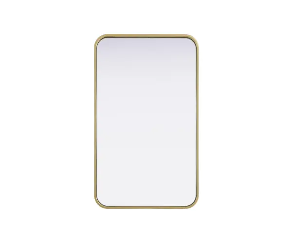 Elevate your home décor with this versatile wall mirror that combines functionality and modern design. Made from a sturdy combination of MDF, iron, and reflective mirror glass, this piece is built to last while adding a polished finish to any room. The extended depth of the frame not only provides a striking dimensional effect but also ensures the mirror's presence commands attention as a focal point. Whether you're decorating a bedroom, bathroom, or entryway, its diverse shapes—including rectangle and square—offer plenty of options to suit your style. The hand-painted black, brass, or silver finish brings a subtle yet striking touch, complemented by rounded corners for a smooth and contemporary aesthetic. With four metal inset hangers, it's ready to hang vertically or horizontally, ensuring flexibility for any layout. Available in multiple sizes, this mirror is a statement piece that blends seamlessly into both modern and classic spaces. Collection: Remy Rooms: Hallway, Living room, Bedroom, Entry Way, Office Finish: Brass Width: 18.00" Height: 30.00" Weight: 14.00 lb Extension from Wall: 2.00" Material: Iron and MDF Country of Origin: China Manufacturer Warranty: 1 year limited