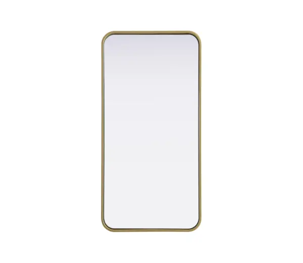Elevate your home décor with this versatile wall mirror that combines functionality and modern design. Made from a sturdy combination of MDF, iron, and reflective mirror glass, this piece is built to last while adding a polished finish to any room. The extended depth of the frame not only provides a striking dimensional effect but also ensures the mirror's presence commands attention as a focal point. Whether you're decorating a bedroom, bathroom, or entryway, its diverse shapes—including rectangle and square—offer plenty of options to suit your style. The hand-painted black, brass, or silver finish brings a subtle yet striking touch, complemented by rounded corners for a smooth and contemporary aesthetic. With four metal inset hangers, it's ready to hang vertically or horizontally, ensuring flexibility for any layout. Available in multiple sizes, this mirror is a statement piece that blends seamlessly into both modern and classic spaces. Collection: Remy Rooms: Hallway, Living room, Bedroom, Entry Way, Office Finish: Brass Width: 18.00" Height: 36.00" Weight: 17.00 lb Extension from Wall: 2.00" Material: Iron and MDF Country of Origin: China Manufacturer Warranty: 1 year limited