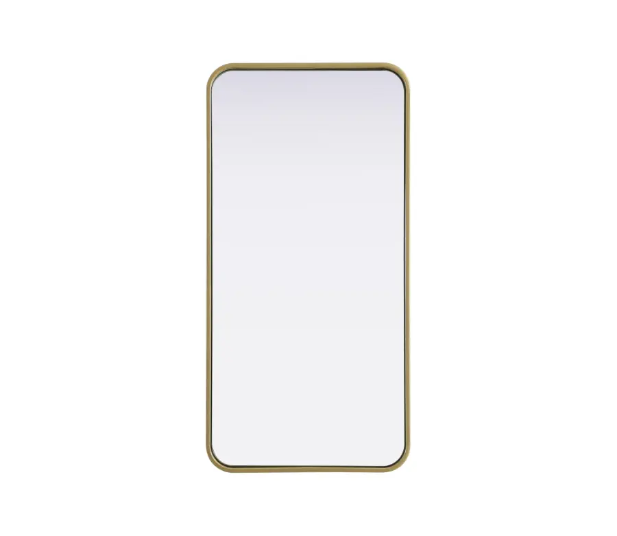 Remy 18" x 36" Wall Mirror in Brass - Image 1