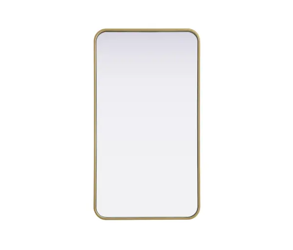 Elevate your home décor with this versatile wall mirror that combines functionality and modern design. Made from a sturdy combination of MDF, iron, and reflective mirror glass, this piece is built to last while adding a polished finish to any room. The extended depth of the frame not only provides a striking dimensional effect but also ensures the mirror's presence commands attention as a focal point. Whether you're decorating a bedroom, bathroom, or entryway, its diverse shapes—including rectangle and square—offer plenty of options to suit your style. The hand-painted black, brass, or silver finish brings a subtle yet striking touch, complemented by rounded corners for a smooth and contemporary aesthetic. With four metal inset hangers, it's ready to hang vertically or horizontally, ensuring flexibility for any layout. Available in multiple sizes, this mirror is a statement piece that blends seamlessly into both modern and classic spaces. Collection: Remy Rooms: Hallway, Living room, Bedroom, Entry Way, Office Finish: Brass Width: 20.00" Height: 36.00" Weight: 18.00 lb Extension from Wall: 2.00" Material: Iron and MDF Country of Origin: China Manufacturer Warranty: 1 year limited