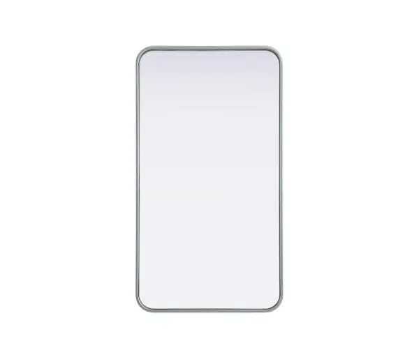 Elevate your home décor with this versatile wall mirror that combines functionality and modern design. Made from a sturdy combination of MDF, iron, and reflective mirror glass, this piece is built to last while adding a polished finish to any room. The extended depth of the frame not only provides a striking dimensional effect but also ensures the mirror's presence commands attention as a focal point. Whether you're decorating a bedroom, bathroom, or entryway, its diverse shapes—including rectangle and square—offer plenty of options to suit your style. The hand-painted black, brass, or silver finish brings a subtle yet striking touch, complemented by rounded corners for a smooth and contemporary aesthetic. With four metal inset hangers, it's ready to hang vertically or horizontally, ensuring flexibility for any layout. Available in multiple sizes, this mirror is a statement piece that blends seamlessly into both modern and classic spaces. Collection: Remy Rooms: Hallway, Living room, Bedroom, Entry Way, Office Finish: Silver Width: 20.00" Height: 36.00" Weight: 18.00 lb Extension from Wall: 2.00" Material: Iron and MDF Country of Origin: China Manufacturer Warranty: 1 year limited