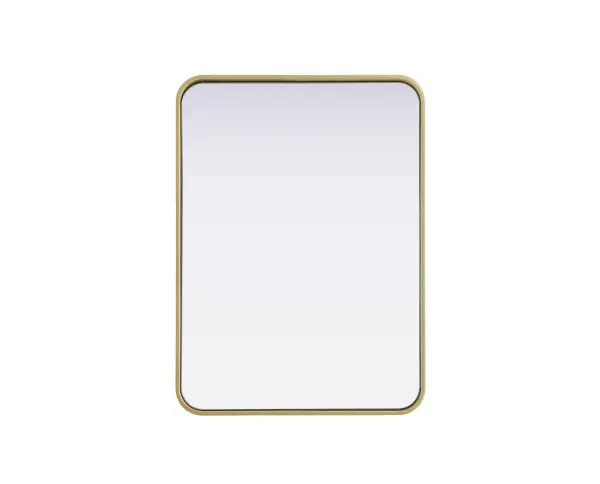 Elevate your home décor with this versatile wall mirror that combines functionality and modern design. Made from a sturdy combination of MDF, iron, and reflective mirror glass, this piece is built to last while adding a polished finish to any room. The extended depth of the frame not only provides a striking dimensional effect but also ensures the mirror's presence commands attention as a focal point. Whether you're decorating a bedroom, bathroom, or entryway, its diverse shapes—including rectangle and square—offer plenty of options to suit your style. The hand-painted black, brass, or silver finish brings a subtle yet striking touch, complemented by rounded corners for a smooth and contemporary aesthetic. With four metal inset hangers, it's ready to hang vertically or horizontally, ensuring flexibility for any layout. Available in multiple sizes, this mirror is a statement piece that blends seamlessly into both modern and classic spaces. Collection: Remy Rooms: Hallway, Living room, Bedroom, Entry Way, Office Finish: Brass Width: 22.00" Height: 30.00" Weight: 17.00 lb Extension from Wall: 2.00" Material: Iron and MDF Country of Origin: China Manufacturer Warranty: 1 year limited