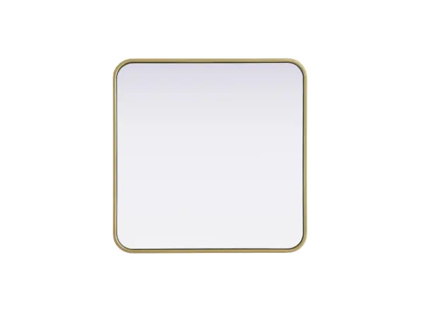 Elevate your home décor with this versatile wall mirror that combines functionality and modern design. Made from a sturdy combination of MDF, iron, and reflective mirror glass, this piece is built to last while adding a polished finish to any room. The extended depth of the frame not only provides a striking dimensional effect but also ensures the mirror's presence commands attention as a focal point. Whether you're decorating a bedroom, bathroom, or entryway, its diverse shapes—including rectangle and square—offer plenty of options to suit your style. The hand-painted black, brass, or silver finish brings a subtle yet striking touch, complemented by rounded corners for a smooth and contemporary aesthetic. With four metal inset hangers, it's ready to hang vertically or horizontally, ensuring flexibility for any layout. Available in multiple sizes, this mirror is a statement piece that blends seamlessly into both modern and classic spaces. Collection: Remy Rooms: Hallway, Living room, Bedroom, Entry Way, Office Finish: Brass Width: 24.00" Height: 24.00" Weight: 15.00 lb Extension from Wall: 2.00" Material: Iron and MDF Country of Origin: China Manufacturer Warranty: 1 year limited