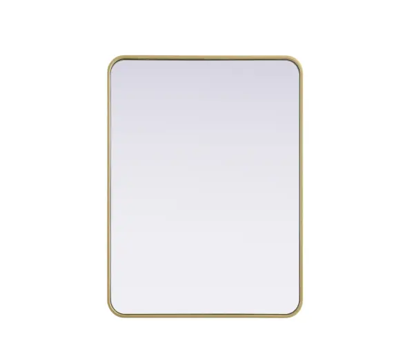 Elevate your home décor with this versatile wall mirror that combines functionality and modern design. Made from a sturdy combination of MDF, iron, and reflective mirror glass, this piece is built to last while adding a polished finish to any room. The extended depth of the frame not only provides a striking dimensional effect but also ensures the mirror's presence commands attention as a focal point. Whether you're decorating a bedroom, bathroom, or entryway, its diverse shapes—including rectangle and square—offer plenty of options to suit your style. The hand-painted black, brass, or silver finish brings a subtle yet striking touch, complemented by rounded corners for a smooth and contemporary aesthetic. With four metal inset hangers, it's ready to hang vertically or horizontally, ensuring flexibility for any layout. Available in multiple sizes, this mirror is a statement piece that blends seamlessly into both modern and classic spaces. Collection: Remy Rooms: Hallway, Living room, Bedroom, Entry Way, Office Finish: Brass Width: 27.00" Height: 36.00" Weight: 24.00 lb Extension from Wall: 2.00" Material: Iron and MDF Country of Origin: China Manufacturer Warranty: 1 year limited
