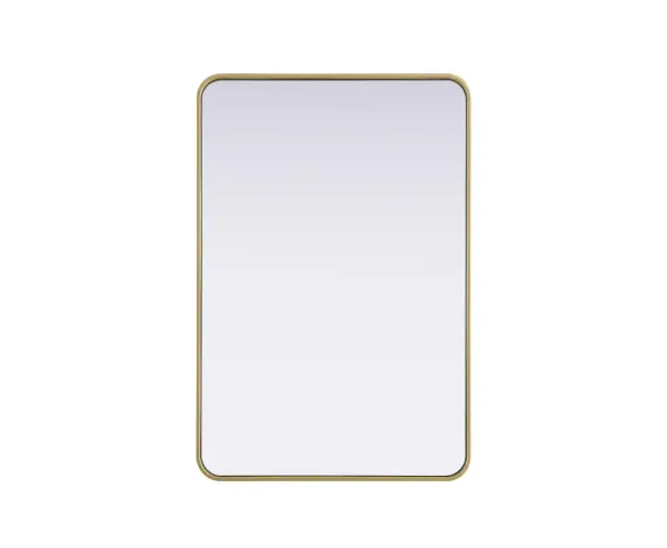 Elevate your home décor with this versatile wall mirror that combines functionality and modern design. Made from a sturdy combination of MDF, iron, and reflective mirror glass, this piece is built to last while adding a polished finish to any room. The extended depth of the frame not only provides a striking dimensional effect but also ensures the mirror's presence commands attention as a focal point. Whether you're decorating a bedroom, bathroom, or entryway, its diverse shapes—including rectangle and square—offer plenty of options to suit your style. The hand-painted black, brass, or silver finish brings a subtle yet striking touch, complemented by rounded corners for a smooth and contemporary aesthetic. With four metal inset hangers, it's ready to hang vertically or horizontally, ensuring flexibility for any layout. Available in multiple sizes, this mirror is a statement piece that blends seamlessly into both modern and classic spaces. Collection: Remy Rooms: Hallway, Living room, Bedroom, Entry Way, Office Finish: Brass Width: 27.00" Height: 40.00" Weight: 26.00 lb Extension from Wall: 2.00" Material: Iron and MDF Country of Origin: China Manufacturer Warranty: 1 year limited