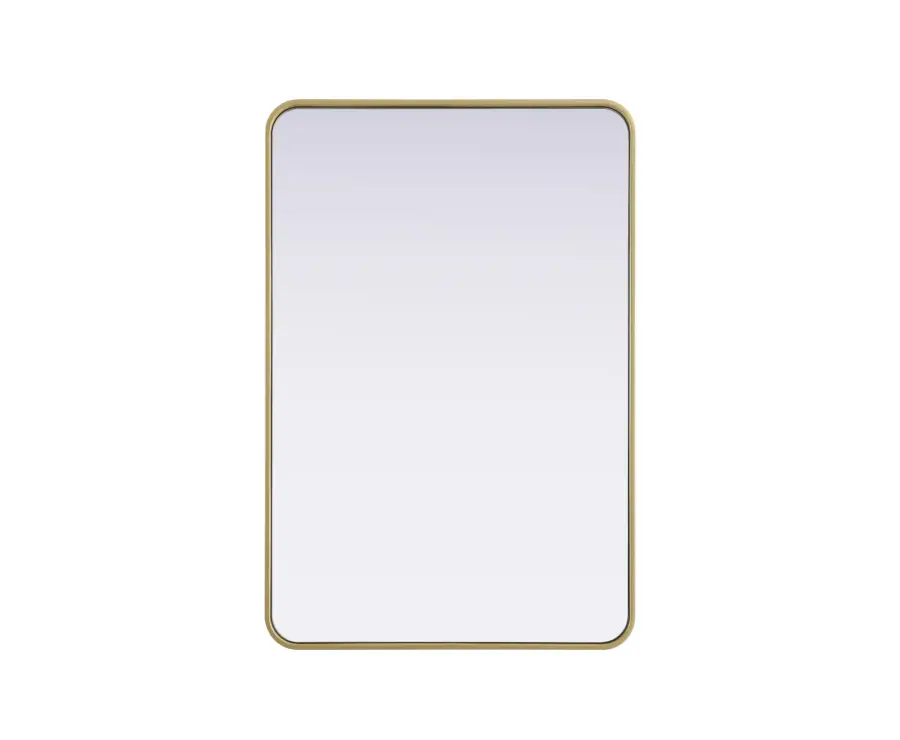 Remy 27" x 40" Wall Mirror in Brass - Image 1
