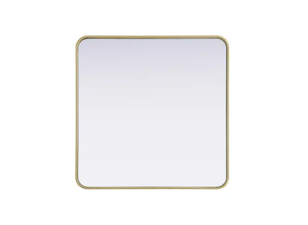 Elevate your home décor with this versatile wall mirror that combines functionality and modern design. Made from a sturdy combination of MDF, iron, and reflective mirror glass, this piece is built to last while adding a polished finish to any room. The extended depth of the frame not only provides a striking dimensional effect but also ensures the mirror's presence commands attention as a focal point. Whether you're decorating a bedroom, bathroom, or entryway, its diverse shapes—including rectangle and square—offer plenty of options to suit your style. The hand-painted black, brass, or silver finish brings a subtle yet striking touch, complemented by rounded corners for a smooth and contemporary aesthetic. With four metal inset hangers, it's ready to hang vertically or horizontally, ensuring flexibility for any layout. Available in multiple sizes, this mirror is a statement piece that blends seamlessly into both modern and classic spaces. Collection: Remy Rooms: Hallway, Living room, Bedroom, Entry Way, Office Finish: Brass Width: 30.00" Height: 30.00" Weight: 22.00 lb Extension from Wall: 2.00" Material: Iron and MDF Country of Origin: China Manufacturer Warranty: 1 year limited
