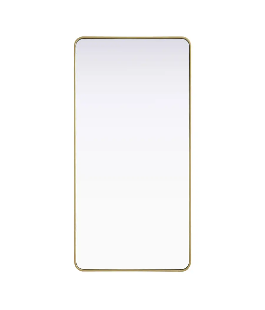 Remy 30" x 60" Brass Wall Mirror - Image 1