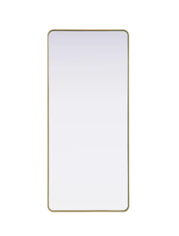 Elevate your home décor with this versatile wall mirror that combines functionality and modern design. Made from a sturdy combination of MDF, iron, and reflective mirror glass, this piece is built to last while adding a polished finish to any room. The extended depth of the frame not only provides a striking dimensional effect but also ensures the mirror's presence commands attention as a focal point. Whether you're decorating a bedroom, bathroom, or entryway, its diverse shapes—including rectangle and square—offer plenty of options to suit your style. The hand-painted black, brass, or silver finish brings a subtle yet striking touch, complemented by rounded corners for a smooth and contemporary aesthetic. With four metal inset hangers, it's ready to hang vertically or horizontally, ensuring flexibility for any layout. Available in multiple sizes, this mirror is a statement piece that blends seamlessly into both modern and classic spaces. Collection: Remy Rooms: Hallway, Living room, Bedroom, Entry Way, Office Finish: Brass Width: 32.00" Height: 72.00" Weight: 52.00 lb Extension from Wall: 2.00" Material: Iron and MDF Country of Origin: China Manufacturer Warranty: 1 year limited