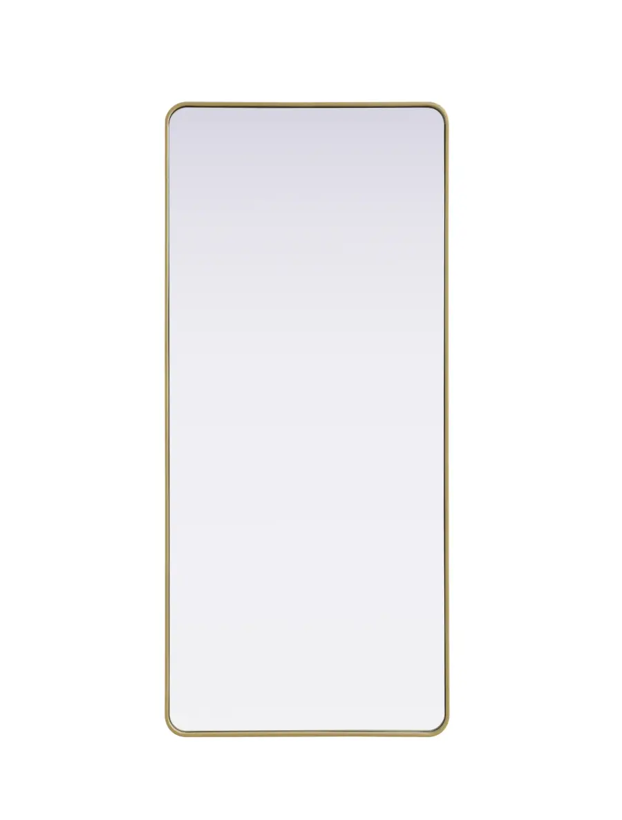 Remy 32" x 72" Wall Mirror in Brass - Image 1