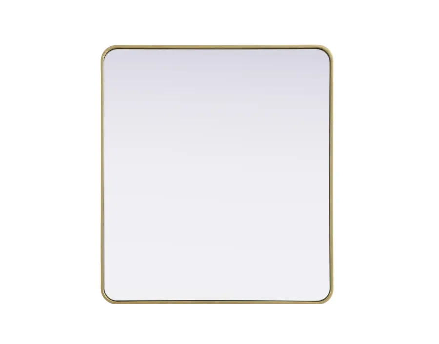 Remy 36x40 Wall Mirror in Brass - Image 1