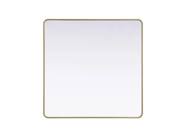 Remy 48" Square Wall Mirror in Brass - Image 1