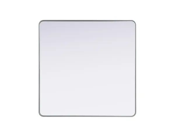 Remy 48" Square Wall Mirror in Silver - Image 1