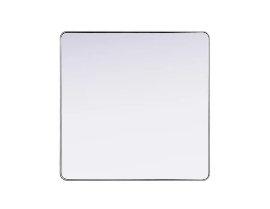 Remy 48" Square Wall Mirror in Silver - Image 1