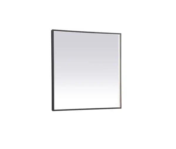 The Piers led hardwired bathroom mirror is the most versatile and aesthetically pleasing for your space. Its bright white/warm white/cool white light is diffused behind the aluminum frame illuminating a soft glow. With a touch sensor feature, three different color options can be optimized for your mood. Comes equipped with a dimmer, a truly versatile led mirror. These can be mounted both vertically or horizontal, perfect for over the bathroom vanity. Mounting the hardwire mirror is fairly easy, just install directly to a wall junction box and use the provided hanging cleats. No need to decide which led color temperature to purchase, this mirror has it all, it's perfect for your moden bathroom needs! Collection: Pier Rooms: bathroom, entryway, bedroom, living room Finish: Black Width: 36.00" Height: 36.00" Length: 36.00" Weight: 32.00 lb Extension from Wall: 1.70" Wire: 59" Black Canopy: 35.6"x35.6" Bulbs Included Number of Bulbs: 1 Maximum Wattage: 42.00 W Bulb Type: Strip Bulb Base: Strip Light Source: LED Light Output: 472.00 lm Color Temperature: 3000 K CRI: 90 Dimmable Beam Spread: 120.00° Rated Average Life: 20000+ Voltage: 120.00 V Material: Aluminum and Mirror and LED Country of Origin: China Safety Listing: ETL Safety Rating: Damp Title 20 Title 24 LED Manufacturer Warranty: 1 year limited
