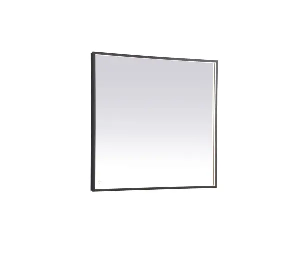 The Piers led hardwired bathroom mirror is the most versatile and aesthetically pleasing for your space. Its bright white/warm white/cool white light is diffused behind the aluminum frame illuminating a soft glow. With a touch sensor feature, three different color options can be optimized for your mood. Comes equipped with a dimmer, a truly versatile led mirror. These can be mounted both vertically or horizontal, perfect for over the bathroom vanity. Mounting the hardwire mirror is fairly easy, just install directly to a wall junction box and use the provided hanging cleats. No need to decide which led color temperature to purchase, this mirror has it all, it's perfect for your moden bathroom needs! Collection: Pier Rooms: bathroom, entryway, bedroom, living room Finish: Black Width: 40.00" Height: 36.00" Length: 40.00" Weight: 34.00 lb Extension from Wall: 1.70" Wire: 59" Black Canopy: 39.6"x35.6" Bulbs Included Number of Bulbs: 1 Maximum Wattage: 44.00 W Bulb Type: Strip Bulb Base: Strip Light Source: LED Light Output: 532.00 lm Color Temperature: 3000 K CRI: 90 Dimmable Beam Spread: 120.00° Rated Average Life: 20000+ Voltage: 120.00 V Material: Aluminum and Mirror and LED Country of Origin: China Safety Listing: ETL Safety Rating: Damp Title 20 Title 24 LED Manufacturer Warranty: 1 year limited