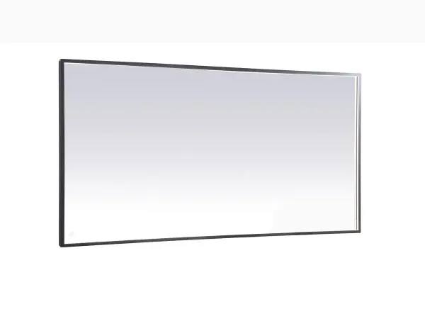 The Piers led hardwired bathroom mirror is the most versatile and aesthetically pleasing for your space. Its bright white/warm white/cool white light is diffused behind the aluminum frame illuminating a soft glow. With a touch sensor feature, three different color options can be optimized for your mood. Comes equipped with a dimmer, a truly versatile led mirror. These can be mounted both vertically or horizontal, perfect for over the bathroom vanity. Mounting the hardwire mirror is fairly easy, just install directly to a wall junction box and use the provided hanging cleats. No need to decide which led color temperature to purchase, this mirror has it all, it's perfect for your moden bathroom needs! Collection: Pier Rooms: bathroom, entryway, bedroom, living room Finish: Black Width: 72.00" Height: 36.00" Length: 72.00" Weight: 57.00 lb Extension from Wall: 1.70" Wire: 59" Black Canopy: 71.6"x35.6" Bulbs Included Number of Bulbs: 1 Maximum Wattage: 50.00 W Bulb Type: Strip Bulb Base: Strip Light Source: LED Light Output: 610.00 lm Color Temperature: 3000 K CRI: 90 Dimmable Beam Spread: 120.00° Rated Average Life: 20000+ Voltage: 120.00 V Material: Aluminum and Mirror and LED Country of Origin: China Safety Listing: ETL Safety Rating: Damp Title 20 Title 24 LED Manufacturer Warranty: 1 year limited