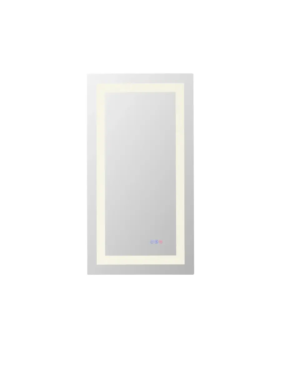 Riven LED Mirror in White - Image 1