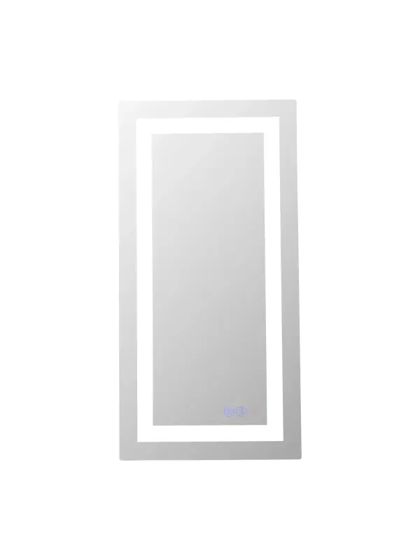 Dimensions
Width: 30"
Height: 20"
Extension: 1.5"
Wire Length: 70.8"
Depth: 1.5"
Specifications
Assembly Required: Yes
Bulb Included: Yes
CRI: 90
Dimmable: Yes
Distressed Finish: No
Dry/Wet/Damp: Damp
Finish (Color): White
Mirror Material: Iron And Mirror
Frameless: YES
Hardware Finish: white
Harware Material: Iron
Lumens: 4000 Delivered lumens/3800 initial lumens
Mirror Frame Shape: RECTANGLE
Mirror Hanging Orientation: Horizontal/vertical
Mirror Mounting: French cleats
Mirror Type: 5mm thickness silver mirrror
Number of Lights: 2 strip
Output: 12V
Product Shape: Rectangle
Product Type: Led Mirrors
Product Warranty: 1 year limited
Socket Type: LED
UL & ULC Standard: Yes, UL
Voltage: 120V
Watts: 36
20
Wire Included: Yes
Shipment type: Small Parcel