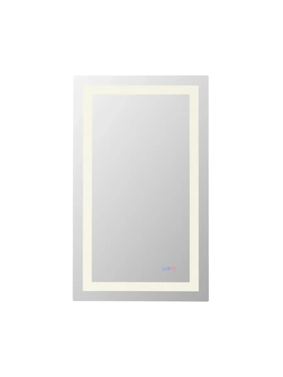 Riven LED Mirror in White - Image 1
