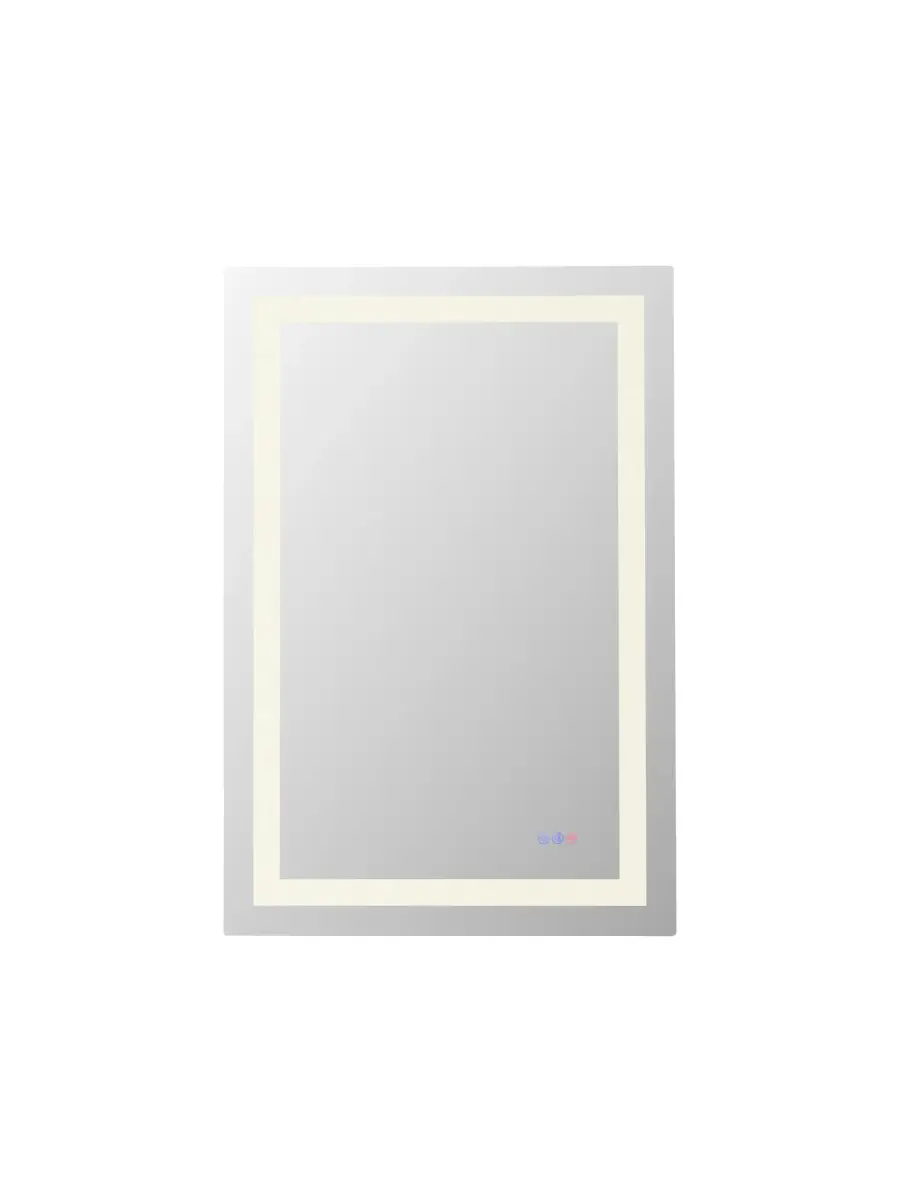 Riven LED Mirror in White - Image 1