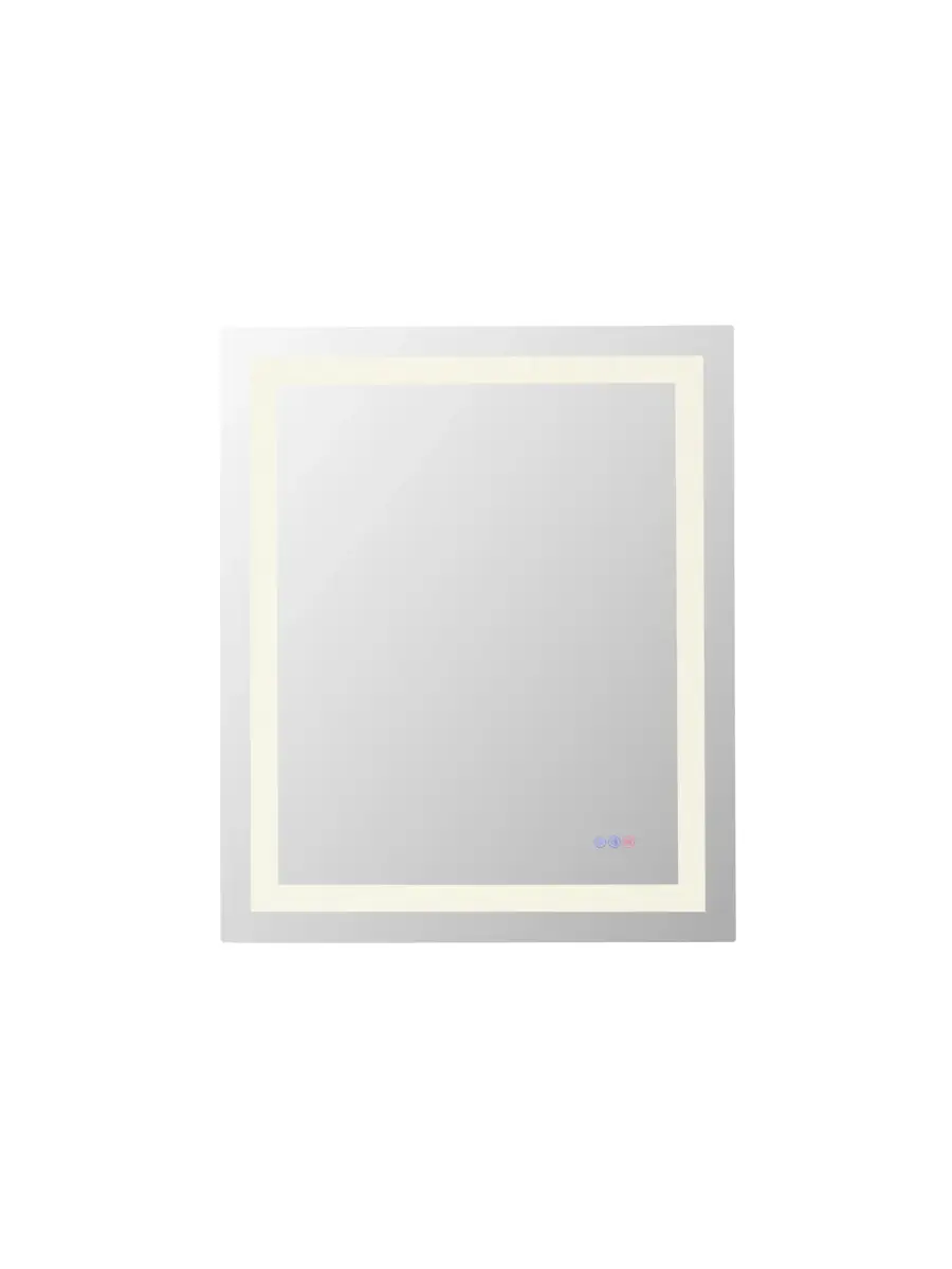 Riven 36" LED Lighted Mirror in White - Image 1