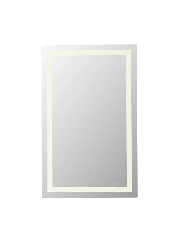 Redefine your daily routine with this ultra-modern LED mirror, designed to offer the perfect blend of style and functionality. Featuring both front and back illumination, this mirror provides a soft yet powerful glow that enhances your space with a luxurious ambiance. The adjustable color temperature (ranging from 3000K to 6400K) allows you to customize the warmth or coolness of your lighting, while the dimmable function lets you create the perfect brightness level. With a 90 CRI rating, this mirror ensures accurate color representation, making it perfect for grooming, makeup application, or daily self-care. The built-in defogger keeps your reflection clear and can be turned on or off at your convenience. Thanks to the touch sensor controls, adjusting your mirror's settings is effortless, and the memory function saves your last preferred settings for a seamless experience. Designed for versatile installation, this mirror can be hung vertically or horizontally using the included French cleats, making it a stunning and adaptable addition to any bathroom or vanity. It can be hardwired or connected to a wall switch for your convenience. Elevate your space with a mirror that not only reflects your image but also enhances your everyday routine with smart, modern lighting. Collection: Riven Rooms: Bathroom Finish: white Width: 48.00" Height: 30.00" Weight: 34.00 lb Extension from Wall: 1.50" Wire: 70.8" Black Bulbs Included Number of Bulbs: 2 Bulb Type: Strip Light Source: LED Light Output: 5600.00 lm Delivered Lumens: 5050.00 lm Color Temperature: 3000 K CRI: 90 Dimmable Voltage: 120.00 V Material: Iron and Mirror Country of Origin: China Safety Listing: UL Safety Rating: Damp LED Manufacturer Warranty: 1 year limited