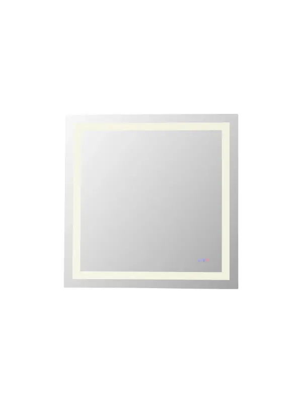 Dimensions
Width: 36"
Height: 36"
Extension: 1.5"
Wire Length: 70.8"
Depth: 1.5"
Specifications
Assembly Required: Yes
Bulb Included: Yes
CRI: 90
Dimmable: Yes
Distressed Finish: No
Dry/Wet/Damp: Damp
Finish (Color): White
Mirror Material: Iron And Mirror
Frameless: YES
Hardware Finish: white
Harware Material: Iron
Lumens: 5900 Delivered lumens/5400 initial lumens
Mirror Frame Shape: RECTANGLE
Mirror Hanging Orientation: Horizontal/vertical
Mirror Mounting: French cleats
Mirror Type: 5mm thickness silver mirrror
Number of Lights: 2 strip
Output: 12V
Product Shape: Rectangle
Product Type: Led Mirrors
Product Warranty: 1 year limited
Socket Type: LED
UL & ULC Standard: Yes, UL
Voltage: 120V
Watts: 40
42
Wire Included: Yes
Shipment type: Oversized Ground