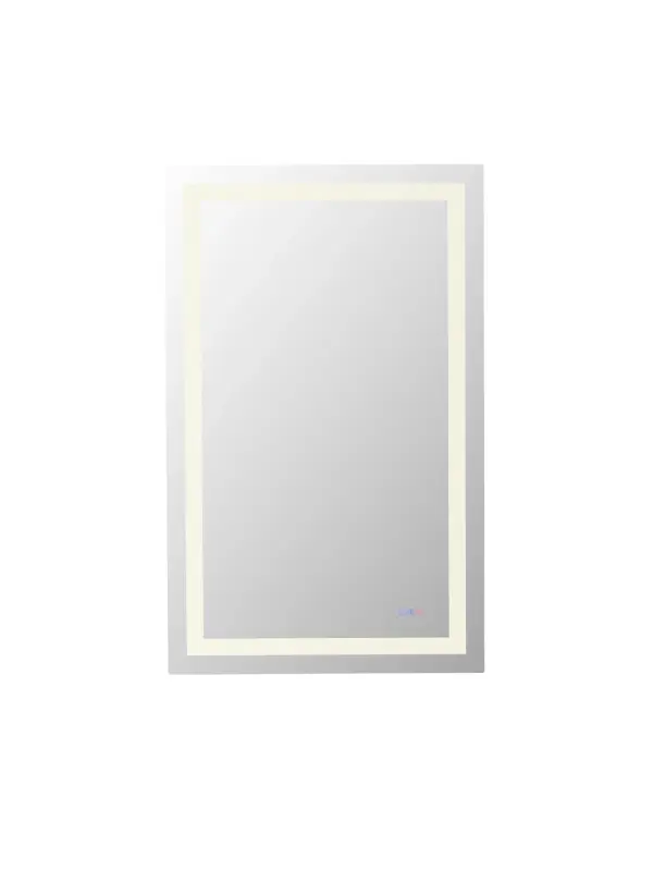 Redefine your daily routine with this ultra-modern LED mirror, designed to offer the perfect blend of style and functionality. Featuring both front and back illumination, this mirror provides a soft yet powerful glow that enhances your space with a luxurious ambiance. The adjustable color temperature (ranging from 3000K to 6400K) allows you to customize the warmth or coolness of your lighting, while the dimmable function lets you create the perfect brightness level. With a 90 CRI rating, this mirror ensures accurate color representation, making it perfect for grooming, makeup application, or daily self-care. The built-in defogger keeps your reflection clear and can be turned on or off at your convenience. Thanks to the touch sensor controls, adjusting your mirror's settings is effortless, and the memory function saves your last preferred settings for a seamless experience. Designed for versatile installation, this mirror can be hung vertically or horizontally using the included French cleats, making it a stunning and adaptable addition to any bathroom or vanity. It can be hardwired or connected to a wall switch for your convenience. Elevate your space with a mirror that not only reflects your image but also enhances your everyday routine with smart, modern lighting. Collection: Riven Rooms: Bathroom Finish: white Width: 48.00" Height: 36.00" Weight: 39.00 lb Extension from Wall: 1.50" Wire: 70.8" Black Bulbs Included Number of Bulbs: 2 Bulb Type: Strip Light Source: LED Light Output: 5500.00 lm Delivered Lumens: 4950.00 lm Color Temperature: 3000 K CRI: 90 Dimmable Voltage: 120.00 V Material: Iron and Mirror Country of Origin: China Safety Listing: UL Safety Rating: Damp LED Manufacturer Warranty: 1 year limited