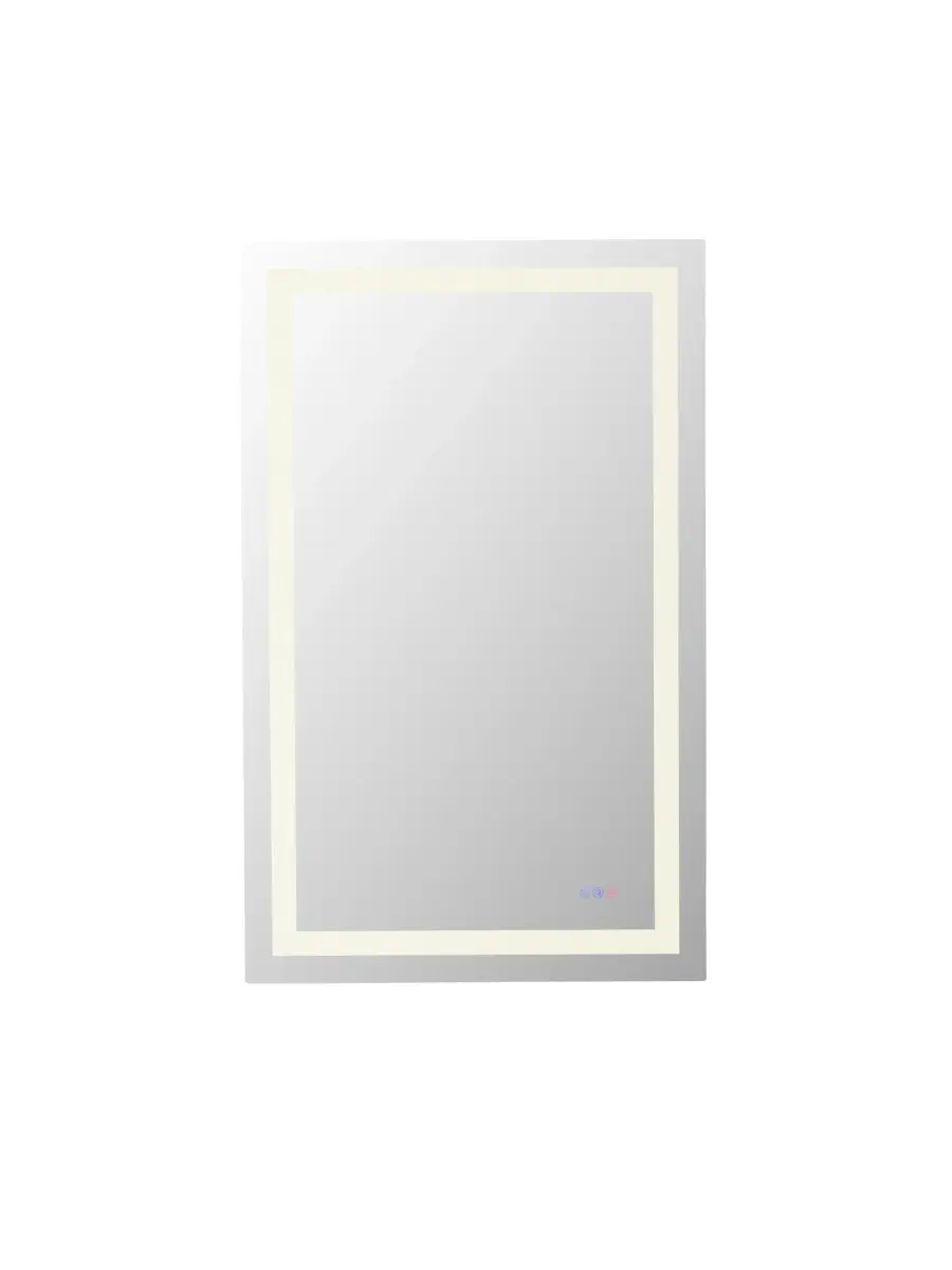 Riven 48" LED Lighted Mirror in White - Image 1