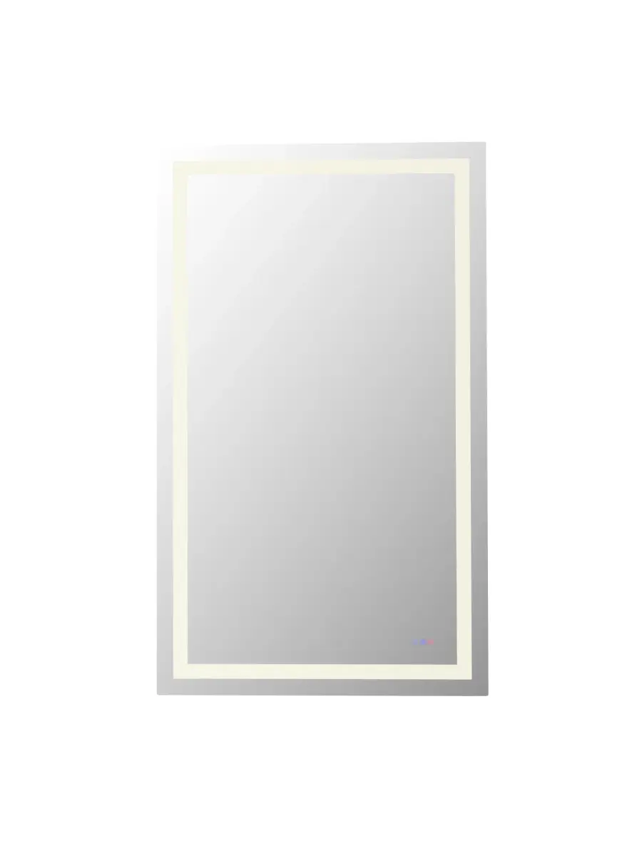 Riven 60" LED Lighted Mirror in White - Image 1