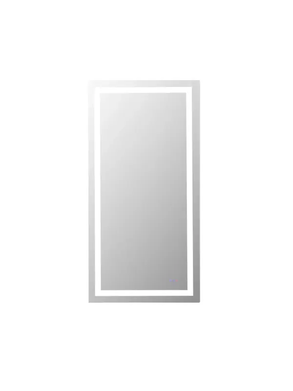 Dimensions
Width: 60"
Height: 42"
Extension: 1.5"
Wire Length: 70.8"
Depth: 1.5"
Specifications
Assembly Required: Yes
Bulb Included: Yes
CRI: 90
Dimmable: Yes
Distressed Finish: No
Dry/Wet/Damp: Damp
Finish (Color): White
Mirror Material: Iron And Mirror
Frameless: YES
Hardware Finish: white
Harware Material: Iron
Lumens: 5500 Delivered lumens/5000 initial lumens
Mirror Frame Shape: RECTANGLE
Mirror Hanging Orientation: Horizontal/vertical
Mirror Mounting: French cleats
Mirror Type: 5mm thickness silver mirrror
Number of Lights: 2 strip
Output: 12V
Product Shape: Rectangle
Product Type: Led Mirrors
Product Warranty: 1 year limited
Socket Type: LED
UL & ULC Standard: Yes, UL
Voltage: 120V
Watts: 35
83
Wire Included: Yes
Shipment type: LTL