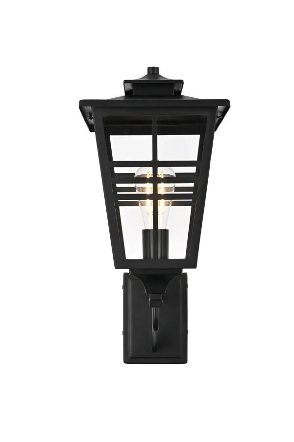 Dimensions
Width: 8.5"
Height: 19.5"
Extension: 10.5"
Wire Length: 12"
Specifications
Assembly Required: Yes
Bulb Included: No
Dimmable: No
Distressed Finish: no
Dry/Wet/Damp: WET
ETL: Yes
Finish (Color): Black
Fixture Material: Iron and Glass
Hardware Finish: Black
Harware Material: Iron
Max/Nominal Watt: 60W
Number of Lights: 1
Product Shape: Trapezoid
Product Type: Outdoor Lighting
Product Warranty: 1 year limited
Socket Type: E26
UL & ULC Standard: No
Voltage: 110V
Wattage/Bulb: 60W
9
Wire Included: Yes
Shipment type: Small Parcel