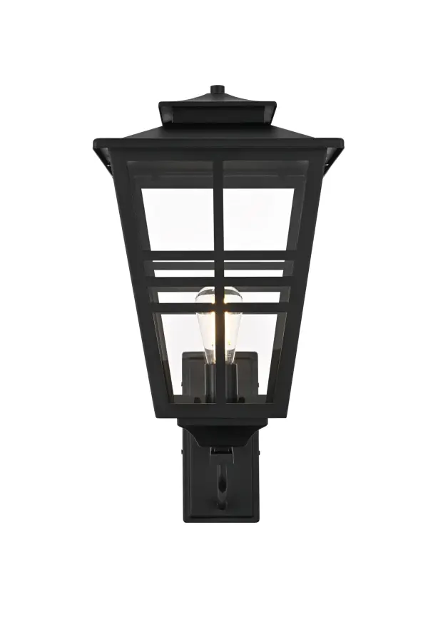 Dimensions
Width: 12"
Height: 24"
Extension: 14"
Wire Length: 12"
Specifications
Assembly Required: Yes
Bulb Included: No
Dimmable: No
Distressed Finish: no
Dry/Wet/Damp: WET
ETL: Yes
Finish (Color): Black
Fixture Material: Iron and Glass
Hardware Finish: Black
Harware Material: Iron
Max/Nominal Watt: 60W
Number of Lights: 1
Product Shape: Trapezoid
Product Type: Outdoor Lighting
Product Warranty: 1 year limited
Socket Type: E26
UL & ULC Standard: No
Voltage: 110V
Wattage/Bulb: 60W
13
Wire Included: Yes
Shipment type: Small Parcel