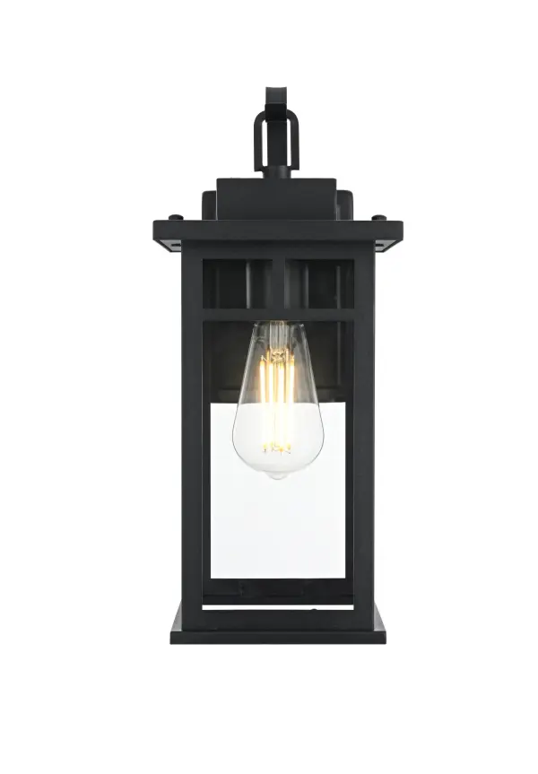 Dimensions
Length: 7"
Width: 6.5"
Height: 15.5"
Extension: 7.5"
Wire Length: 12"
Specifications
Assembly Required: Yes
Bulb Included: No
Crystal/Glass Color: Clear
Dimmable: Yes
Distressed Finish: no
Dry/Wet/Damp: WET
ETL: Yes
Finish (Color): Black
Fixture Material: Iron and Glass
Hardware Finish: Black
Harware Material: Iron
Max/Nominal Watt: 60W
Number of Lights: 1
Product Shape: Rectangle
Product Type: Outdoor Lighting
Product Warranty: 1 year limited
Socket Type: E26
Voltage: 110V
Wattage/Bulb: 60W
Weight: 5
Wire Included: Yes
Shipment type: Small Parcel