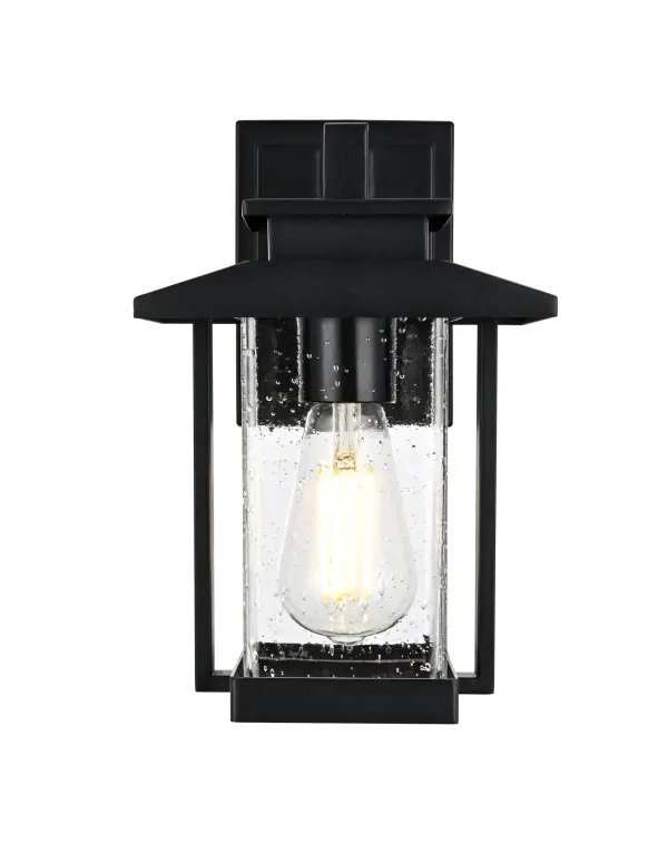Dimensions
Width: 7"
Height: 12"
Extension: 7"
Wire Length: 12"
Specifications
Assembly Required: Yes
Bulb Included: No
Crystal/Glass Color: Clear
Dimmable: Yes
Distressed Finish: no
Dry/Wet/Damp: WET
ETL: Yes
Finish (Color): Black
Fixture Material: Iron and Glass
Hardware Finish: Black
Harware Material: Iron
Max/Nominal Watt: 60W
Number of Lights: 1
Product Shape: Rectangle
Product Type: Outdoor Lighting
Product Warranty: 1 year limited
Socket Type: E26
Voltage: 110V
Wattage/Bulb: 60W
Weight: 4
Wire Included: Yes
Shipment type: Small Parcel